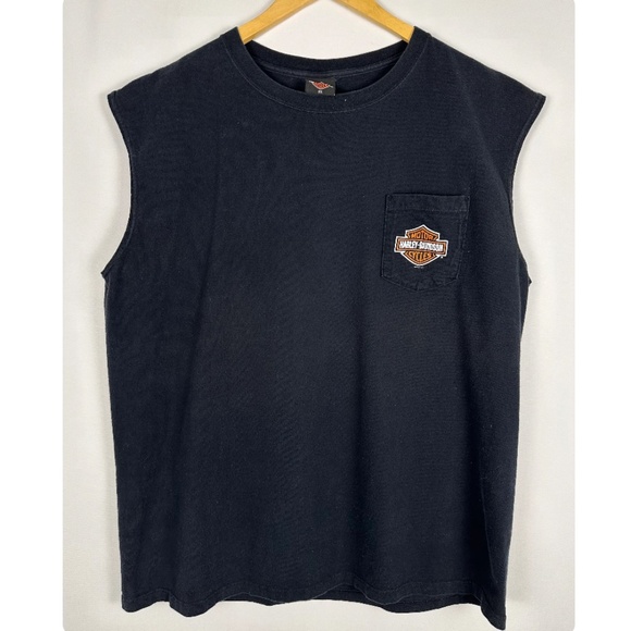 Vintage 2000’s Harley Davidson Sleeveless Reptile with Sunglasses Lizard - 2XL - Picture 3 of 7